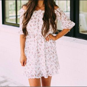Floral off the shoulder dress